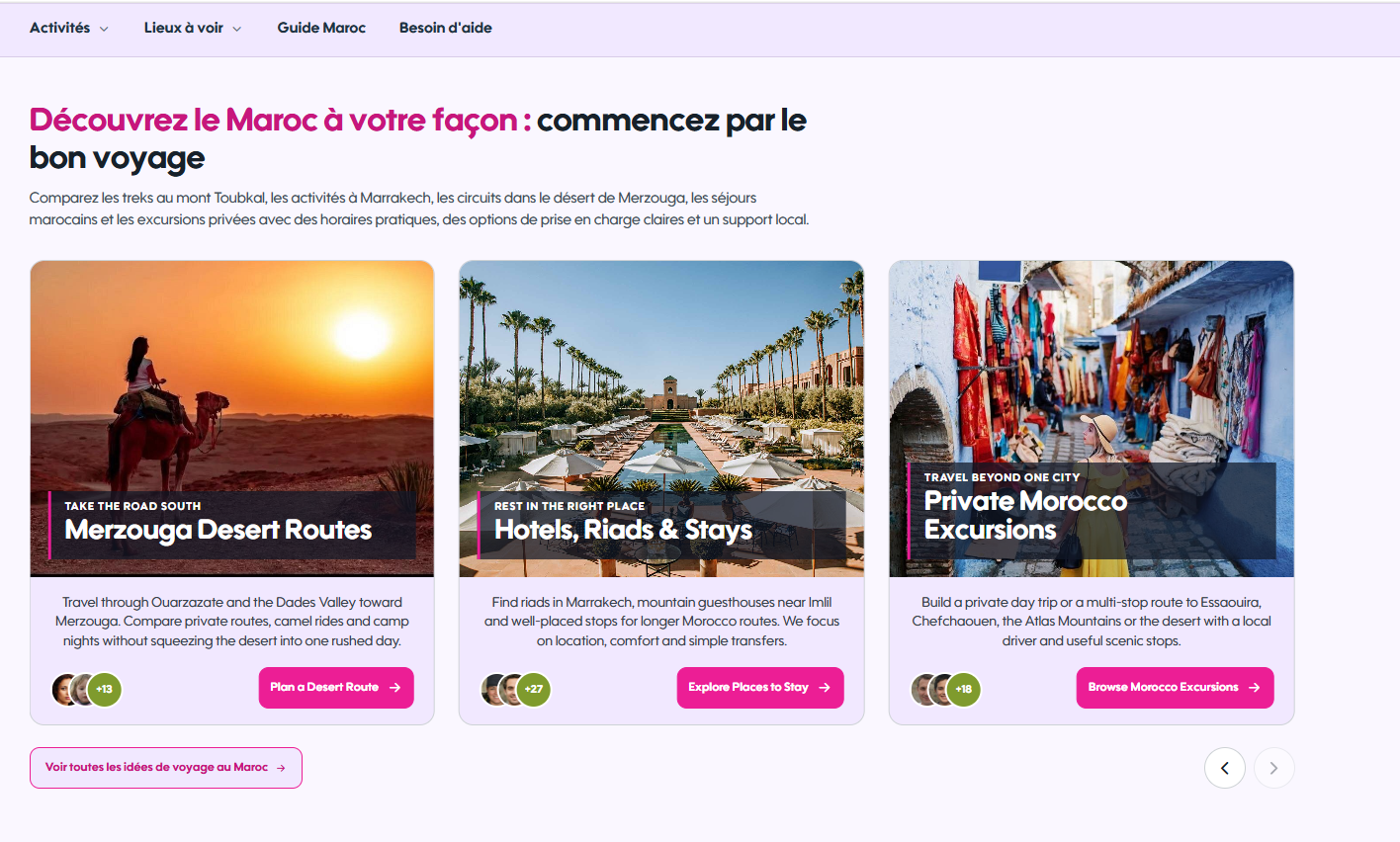 Morocco Toubkal — Project screen